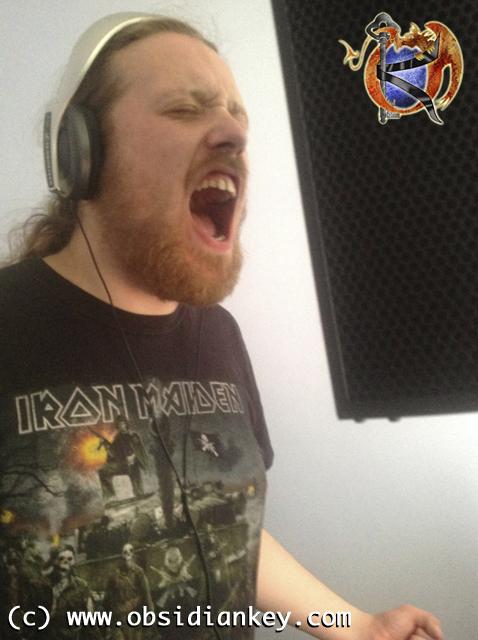 Paul Andrews recording back vocals